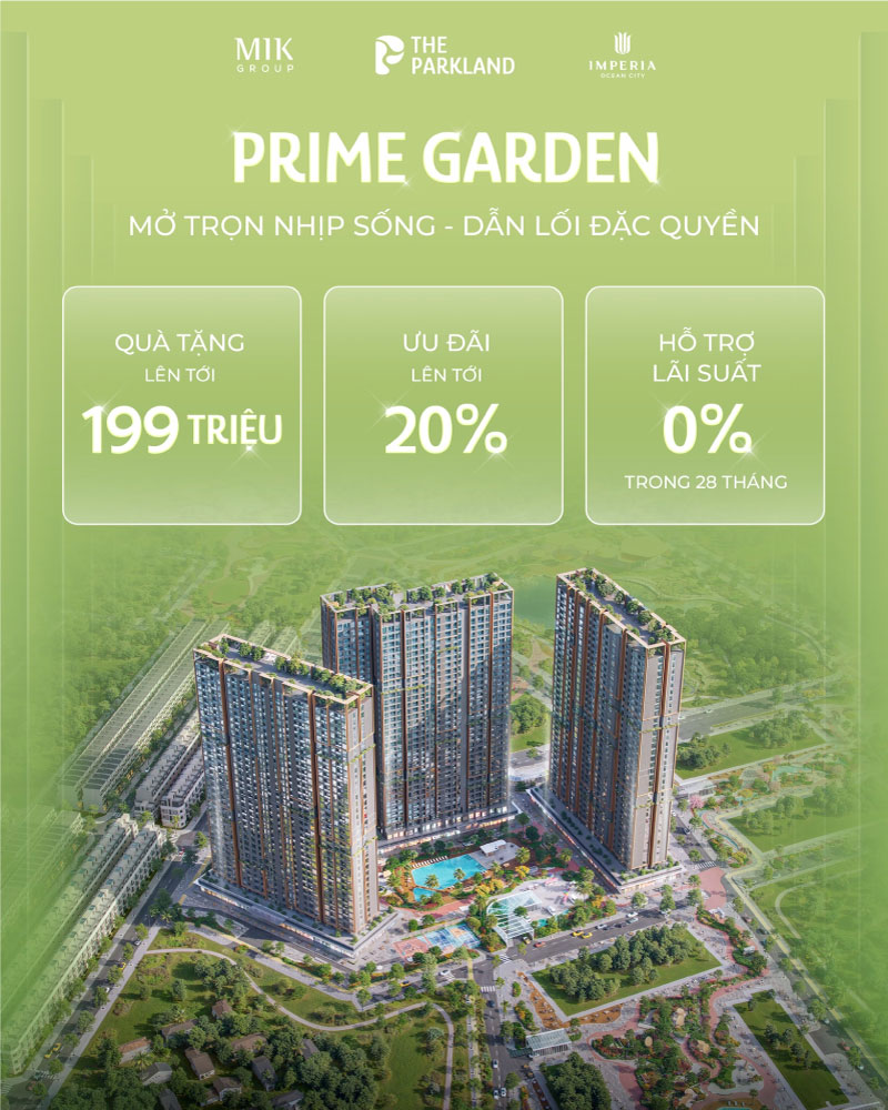 chính sách prime garden the parkland